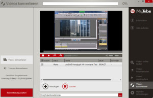 myTube - Videos konvertieren