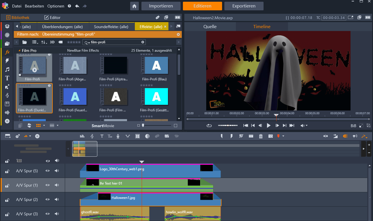 Eine Halloween Animation Erstellen Mit Pinnacle Studio 21 Und Prodad Adorage 10 Film Bearbeitung