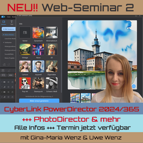 NEU!! WEB-Seminar 2 für CyberLink PowerDirector 365 & 2024 von 30th Century