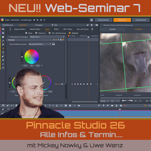 NEU!! WEB-Seminar 7 für Pinnacle Studio 26 von 30th Century