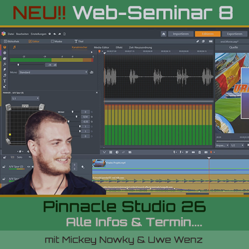 NEU!! WEB-Seminar 8 für Pinnacle Studio 26 von 30th Century